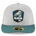Men's Philadelphia Eagles New Era Heather Gray/Midnight Green 2018 NFL Sideline Road Low Profile 59FIFTY Fitted Hat 3058522